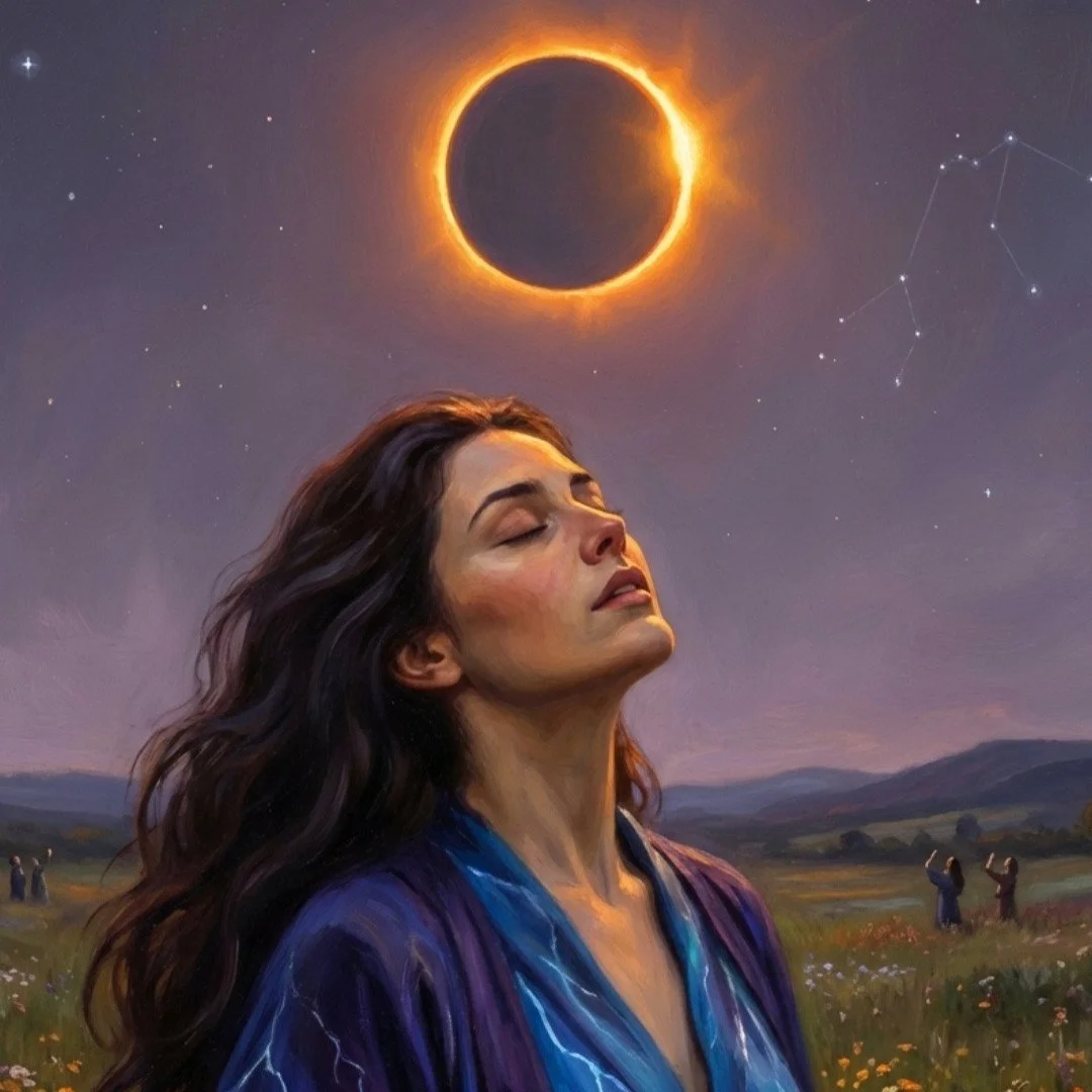 🔥 The Ring of Fire--Dance of the Cosmos🔥

She's here--the solar eclipse new moon in Aquarius. 

Setting your intentions today allows your soul to hear the call of the cosmos--to inspire you to hear that inner truth that will guide you ALWAYS! 

Sit