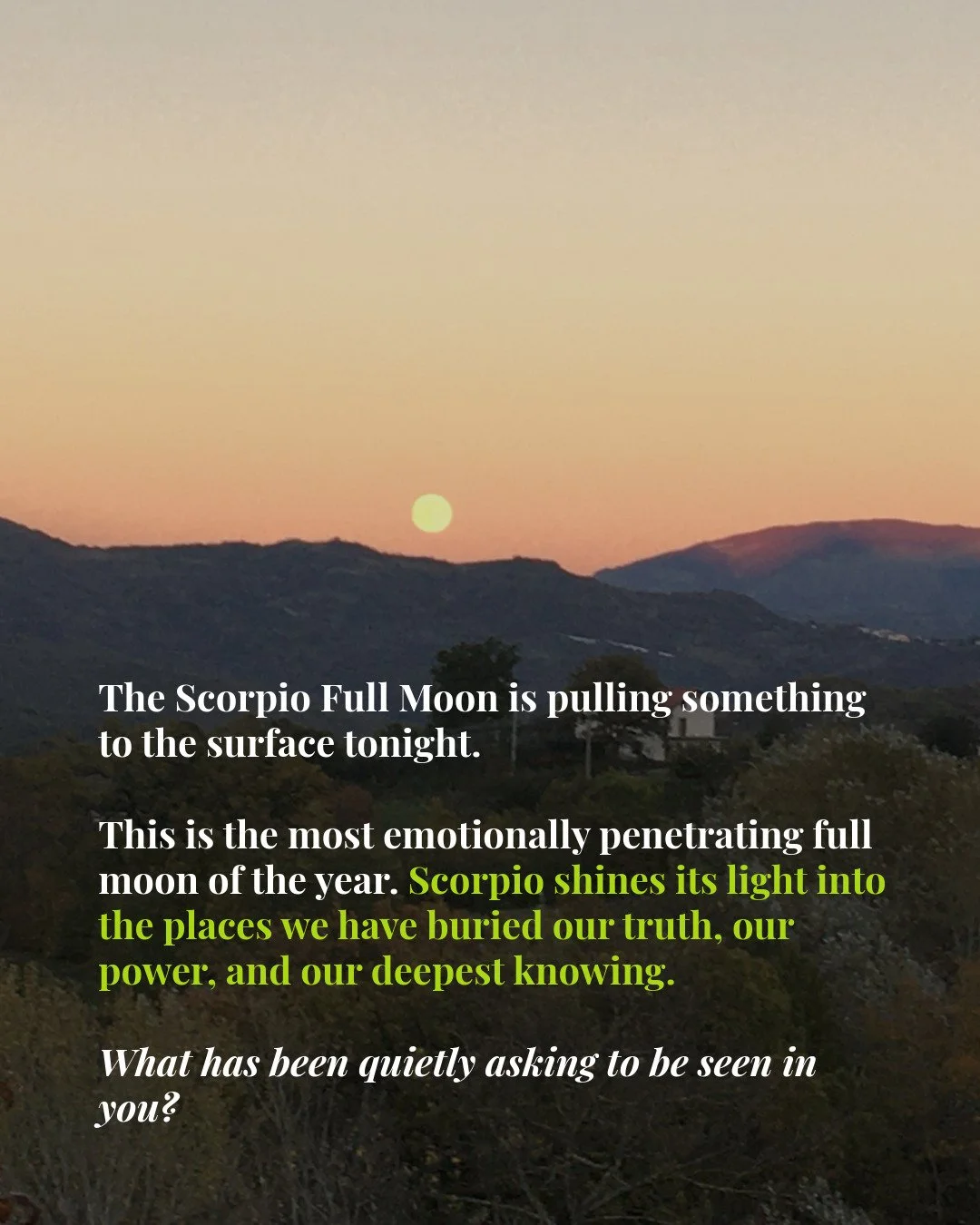 🌕 What does a Scorpio Full Moon actually do to your intuition? ⬇️

Let's be real: most of us feel the shift but don't know why.

Here's what's happening energetically tonight:

&rarr; Scorpio rules the subconscious, the same realm your soul enters e