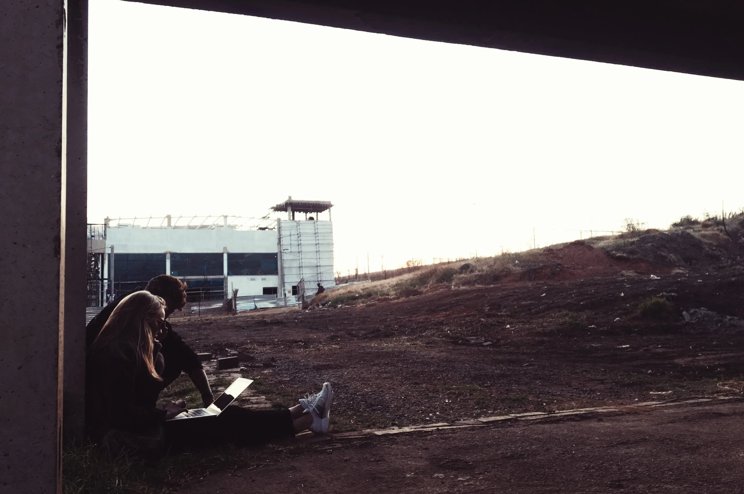Producer Anne Hedegaard and Dir. Mathias Arvedsen making plans.