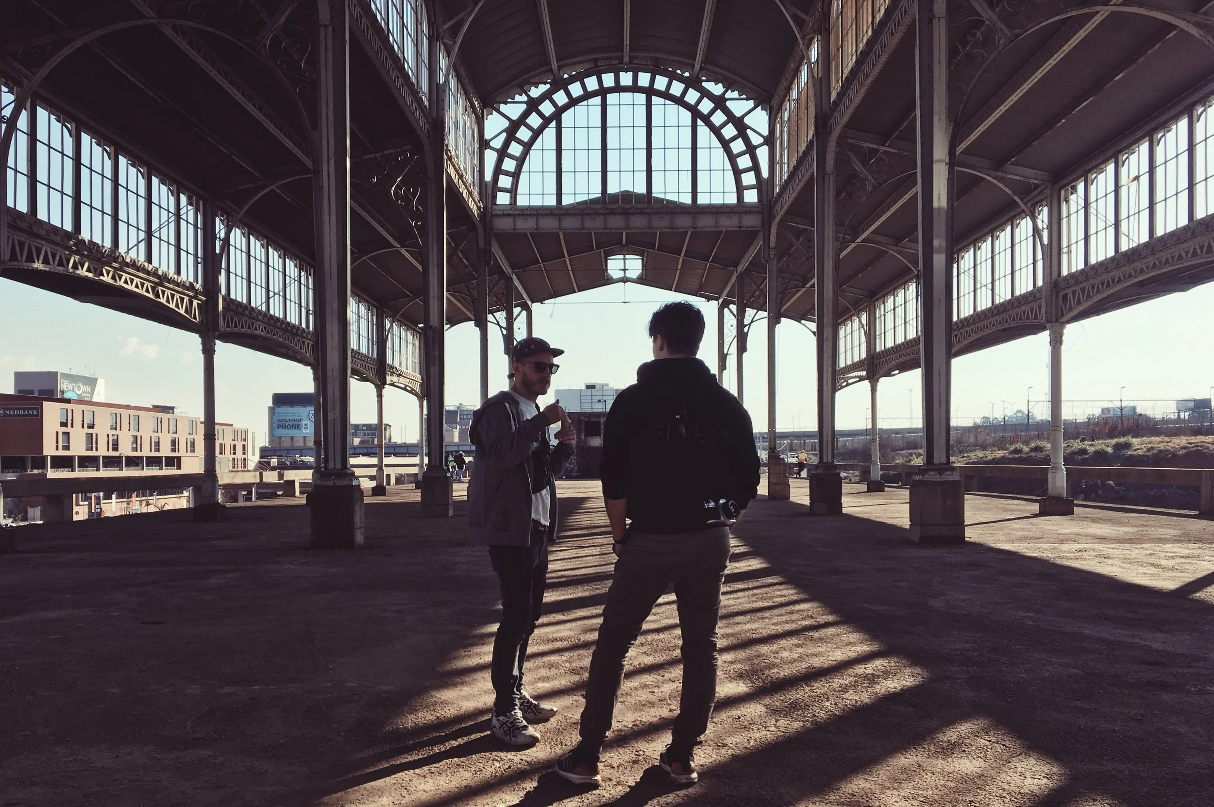 Mathias Arvedsen and I talking over tomorrows shoot.