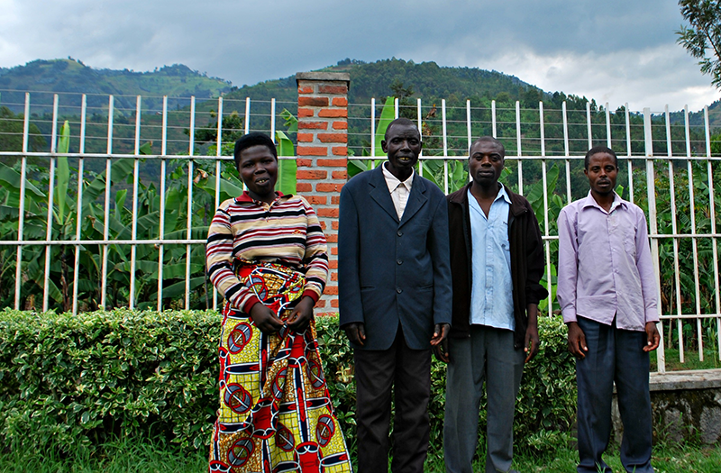 Vestine, Sylvestre, David, and Faustin, partners who spoke with our team in Kabere,