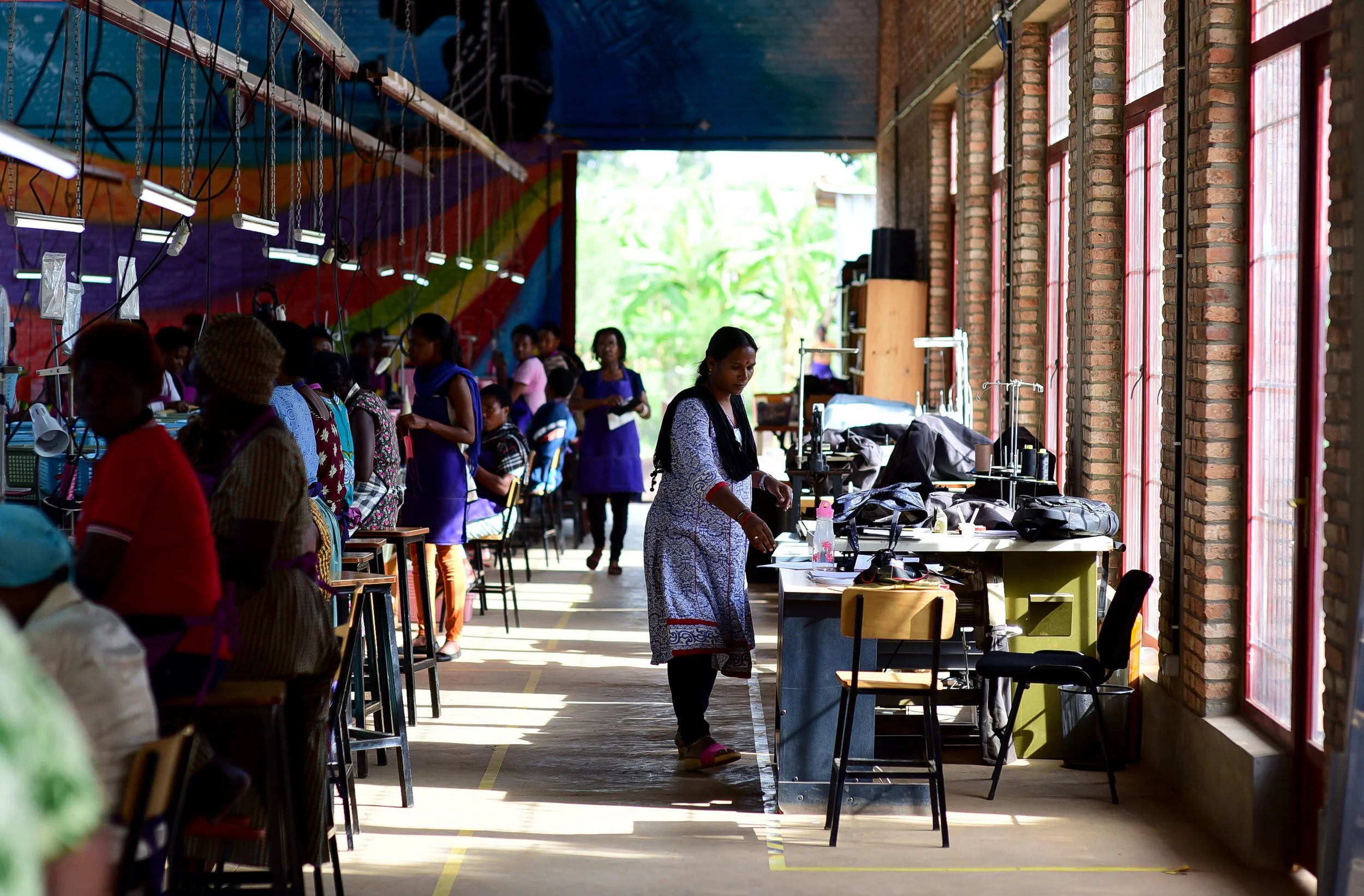 The factory employs women from the surrounding area of Masoro, located just outside of Kigali.