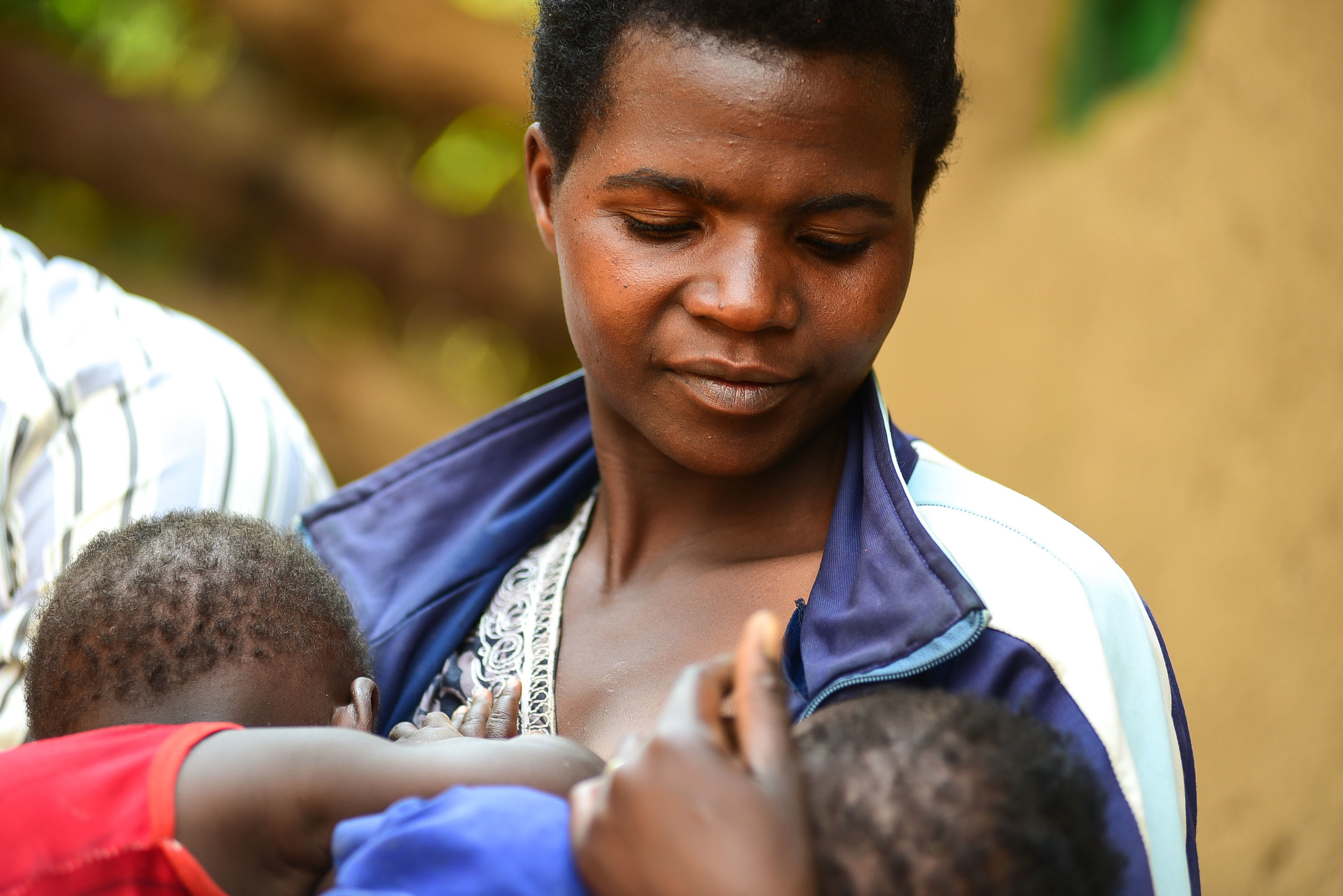Mukandayisenga Generese graduated from Busogo Health Center a year ago. Her twins are healthy and thriving.