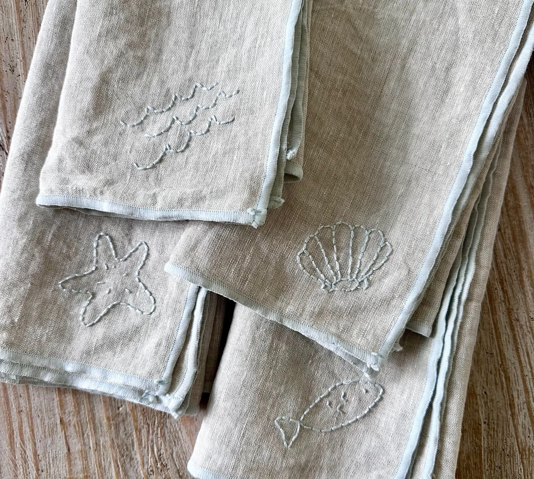 Embroidery Evening - Summer Linen Napkins 