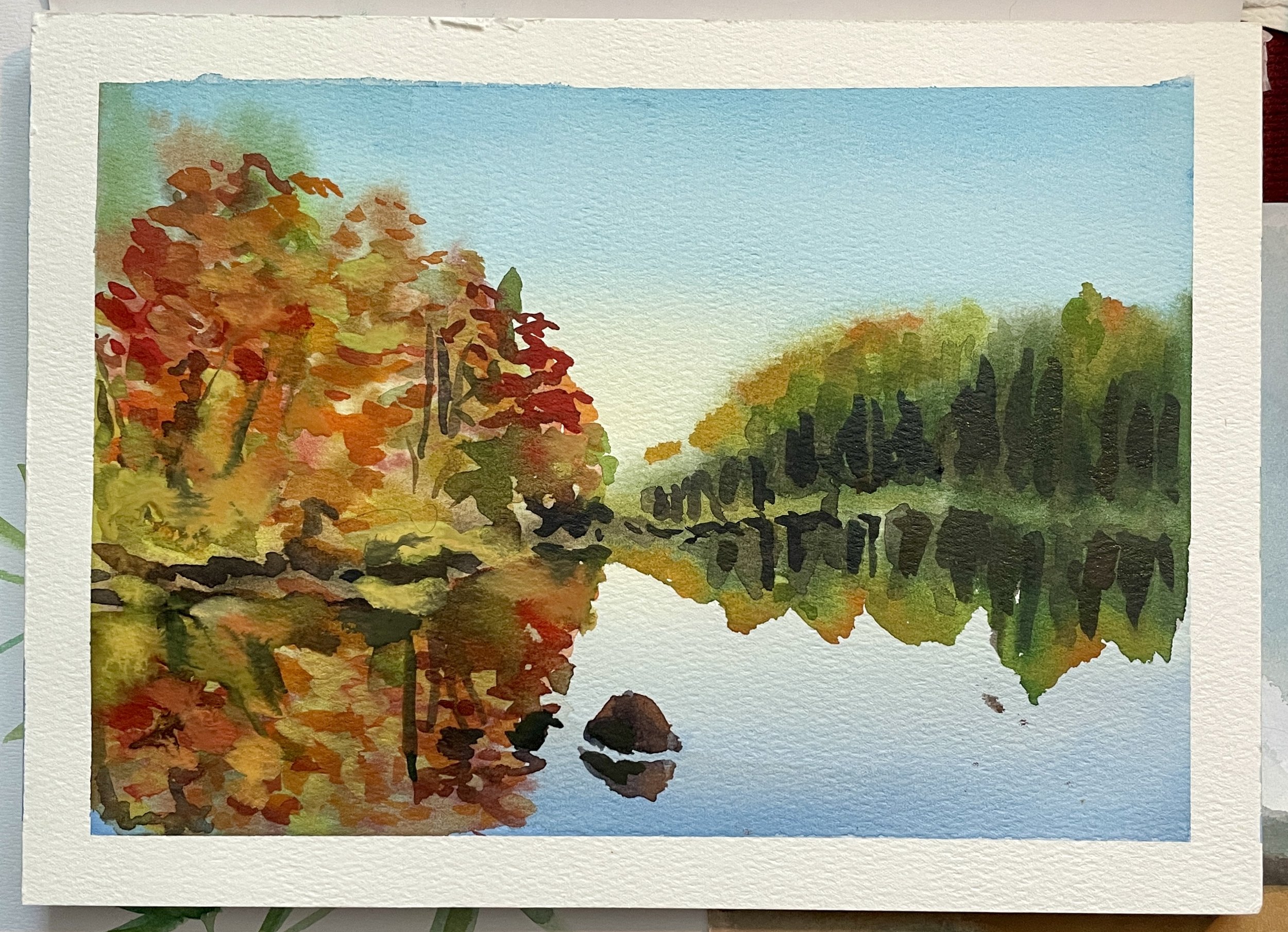 Watercoloring Coastal New England