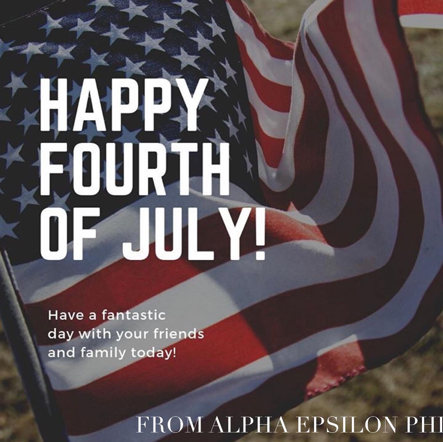 We wish our sisters, phamilies, and phriends from Atlantic to Pacific a happy and safe 4th of July celebrating the USA. ❤️💙 #ae&phi; #alphaepsilonphi #aephi #aephisummer