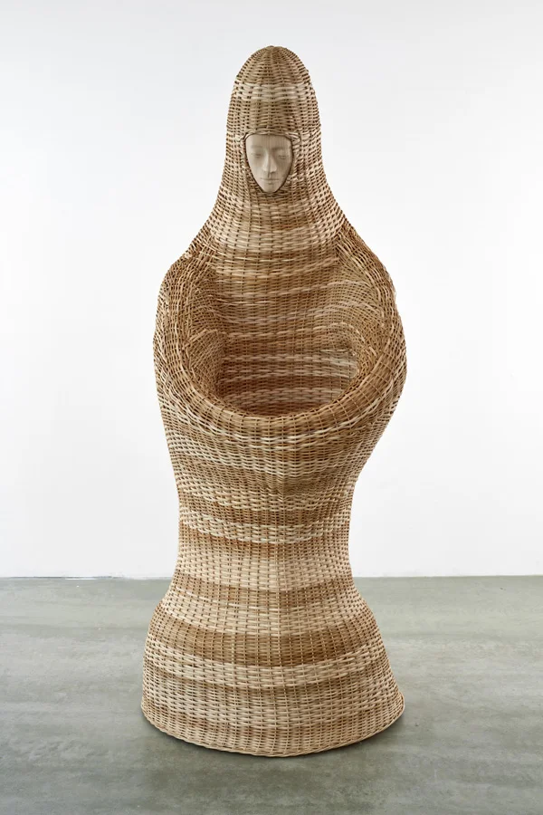 Paloma Varga Weisz Basket woman (2016) Wicker, carved lime wood, steel rods approx. 240 x 100 x 100 cm Unique