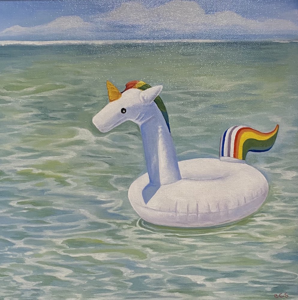 Emily Sabree - "Rainbow Unicorn Float," 2022