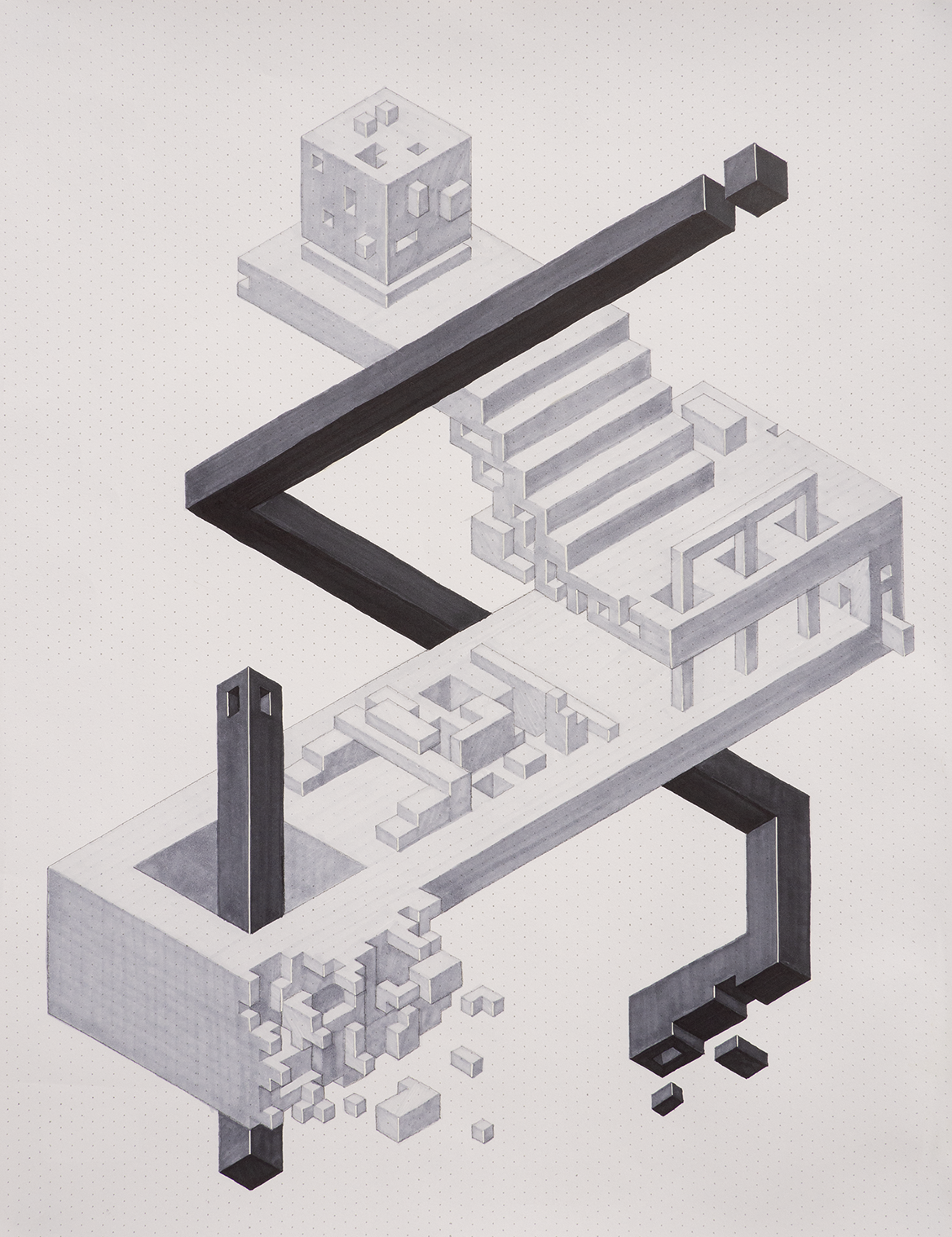 Matt Gill - "Isometric Study," 2024