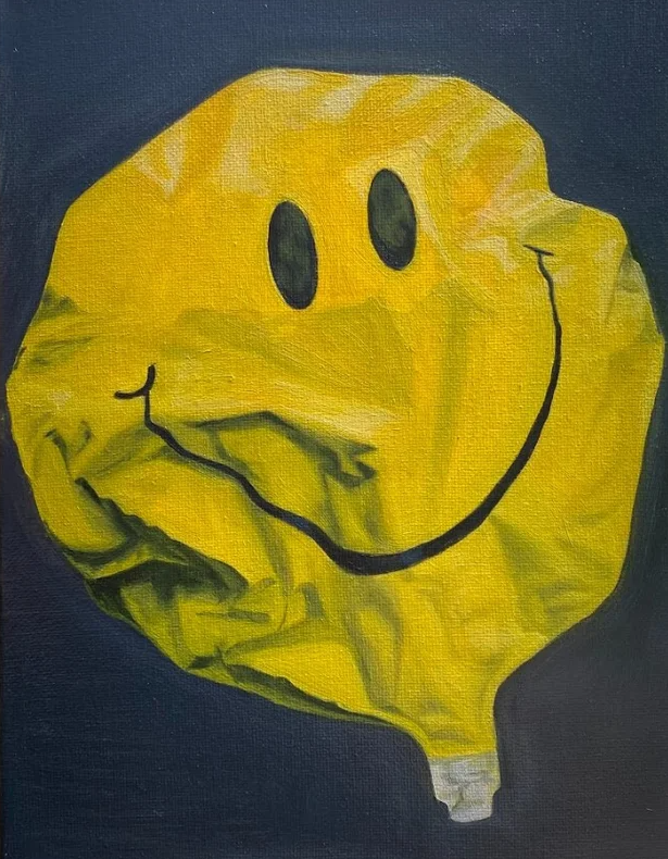 Emily Cate Sabree - "Yellow Smiley Balloon," 2023