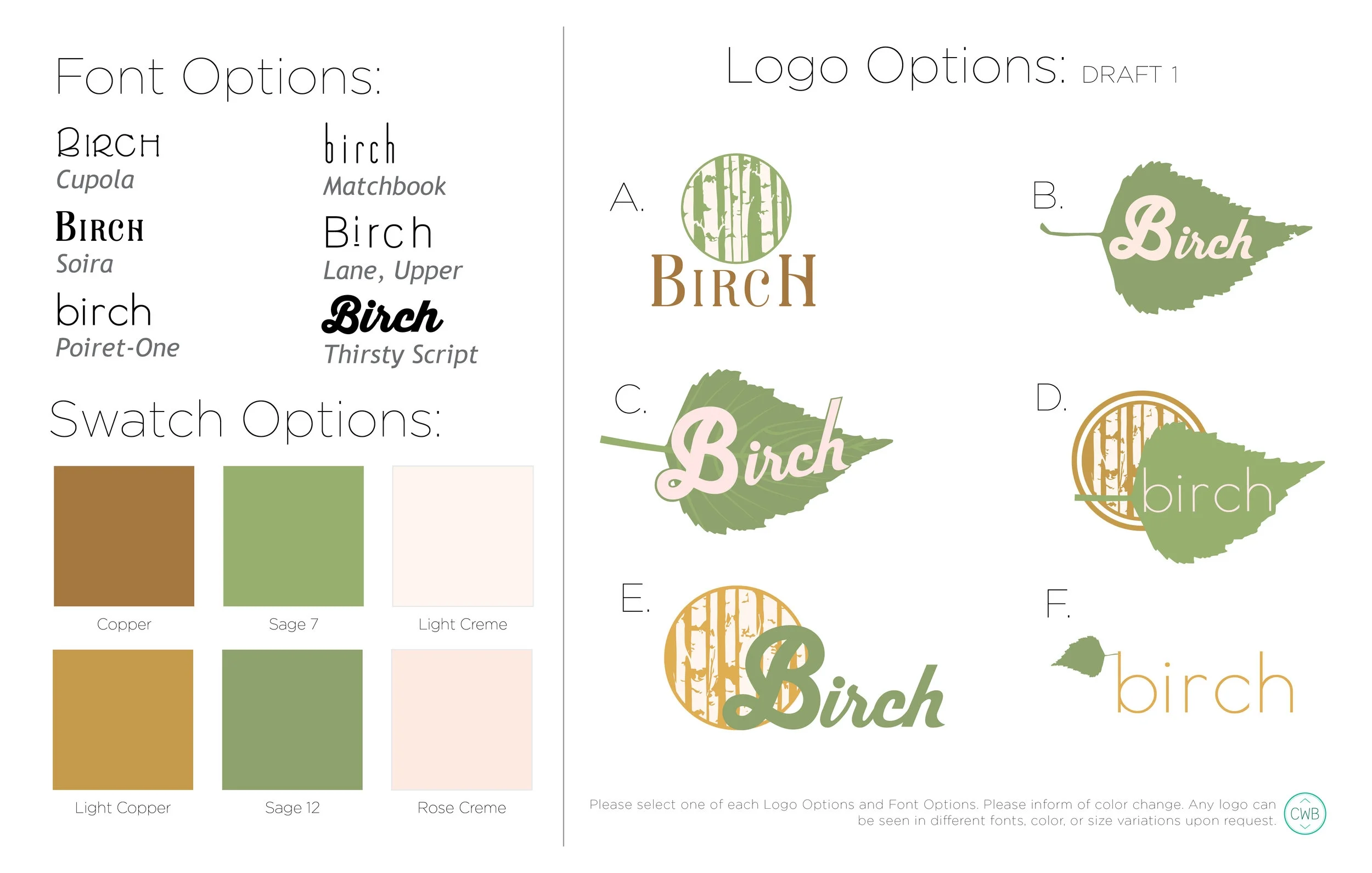 Birch Café Proposal, Draft 1