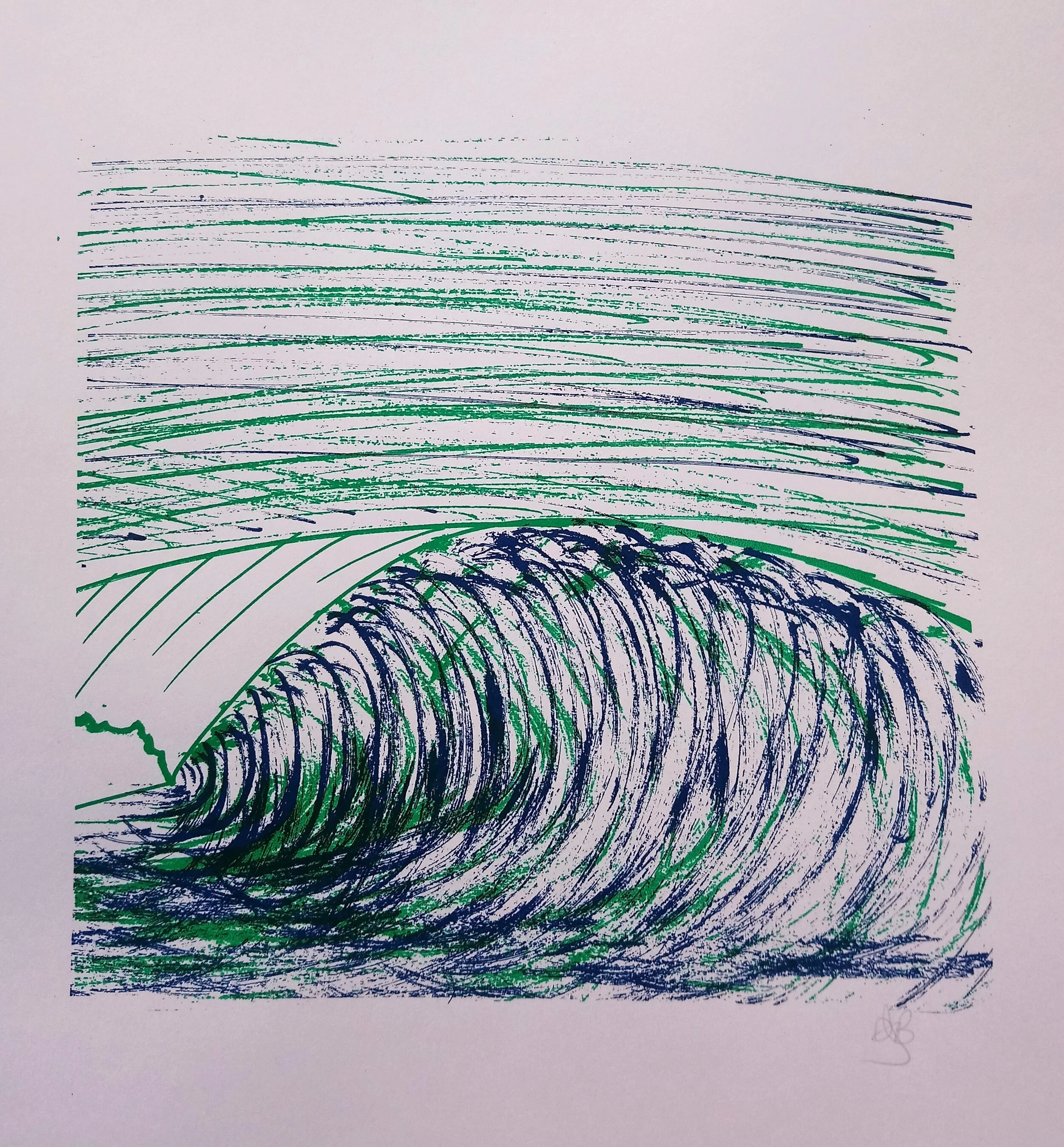 The Wave : Green and Blue