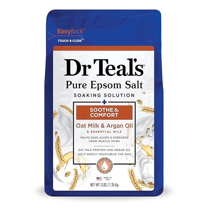 Dr Teal's Pure Epsom Salt, Soothe &amp; Comfort with Oat Milk &amp; Argan Oil