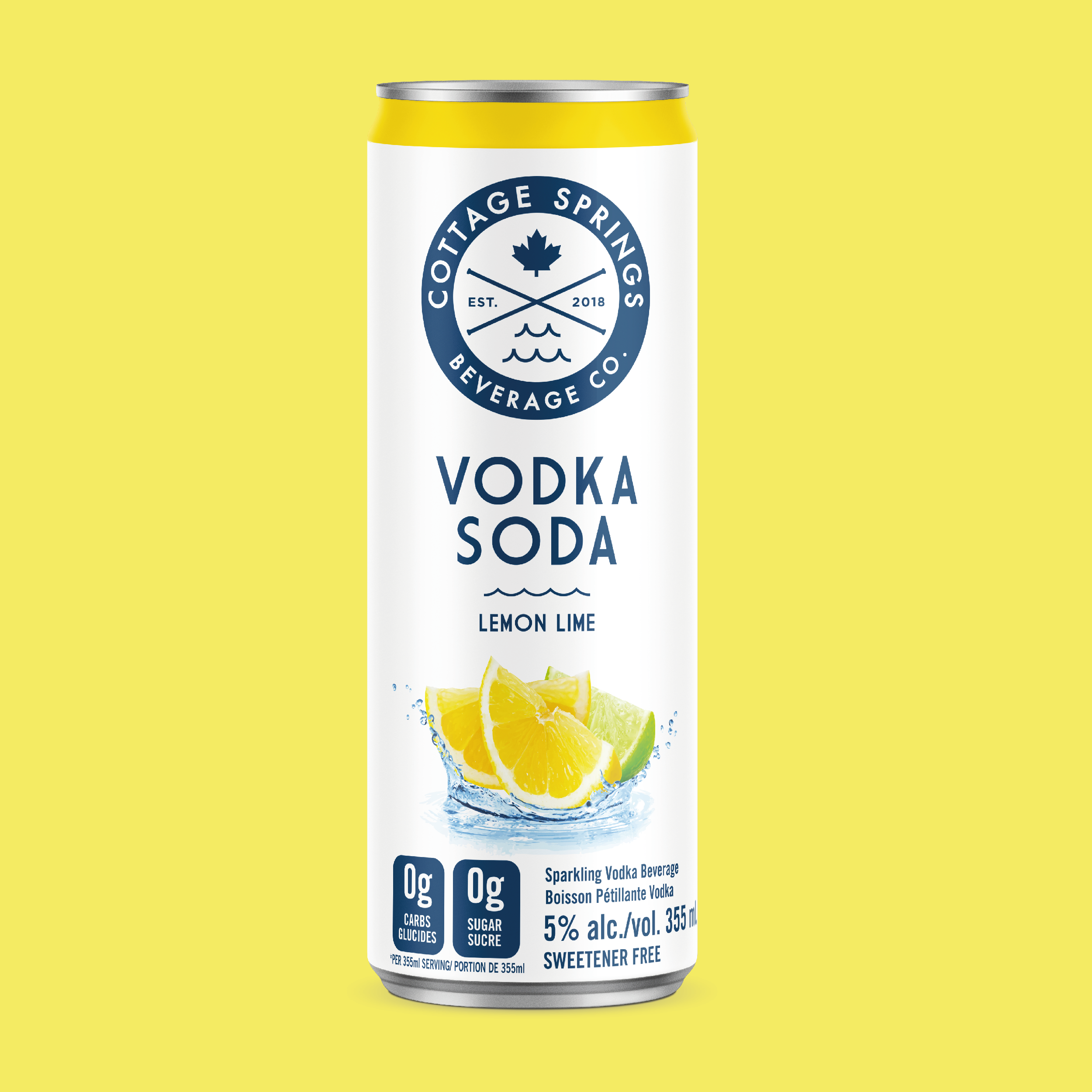 LEMON LIME VODKA SODA   It doesn’t get much better than this! Cottage Springs Lemon Lime is a refreshing twist on a classic flavor. Our refreshing, light vodka soda made with crisp 100% natural lemon and lime citrus flavors will quench your thirst any day of the year.