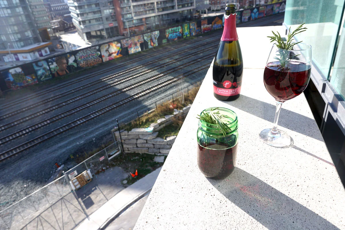 Recipe: Rosemary-Spiced Cranberry Red Moscato Bubbly