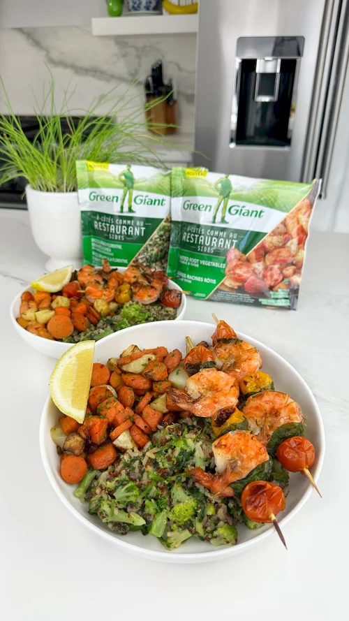 Recipe: Easy Shrimp Grain Bowl with Green Giant Restaurant Sides