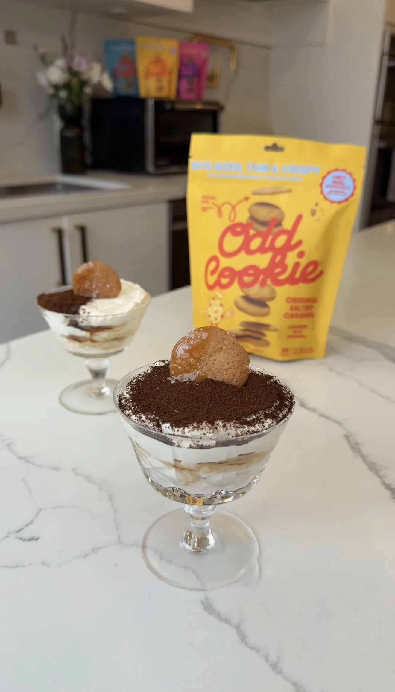 Recipe: Salted Caramel Tiramisu Cups made with Odd Cookie