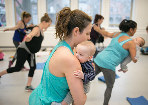 BB mommies strengthen &amp; tone in an upright position that's tummy-friendly &amp; perfect for carrying fussy babies... proof it is possible!