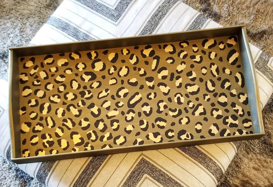 Leopard Print Tray