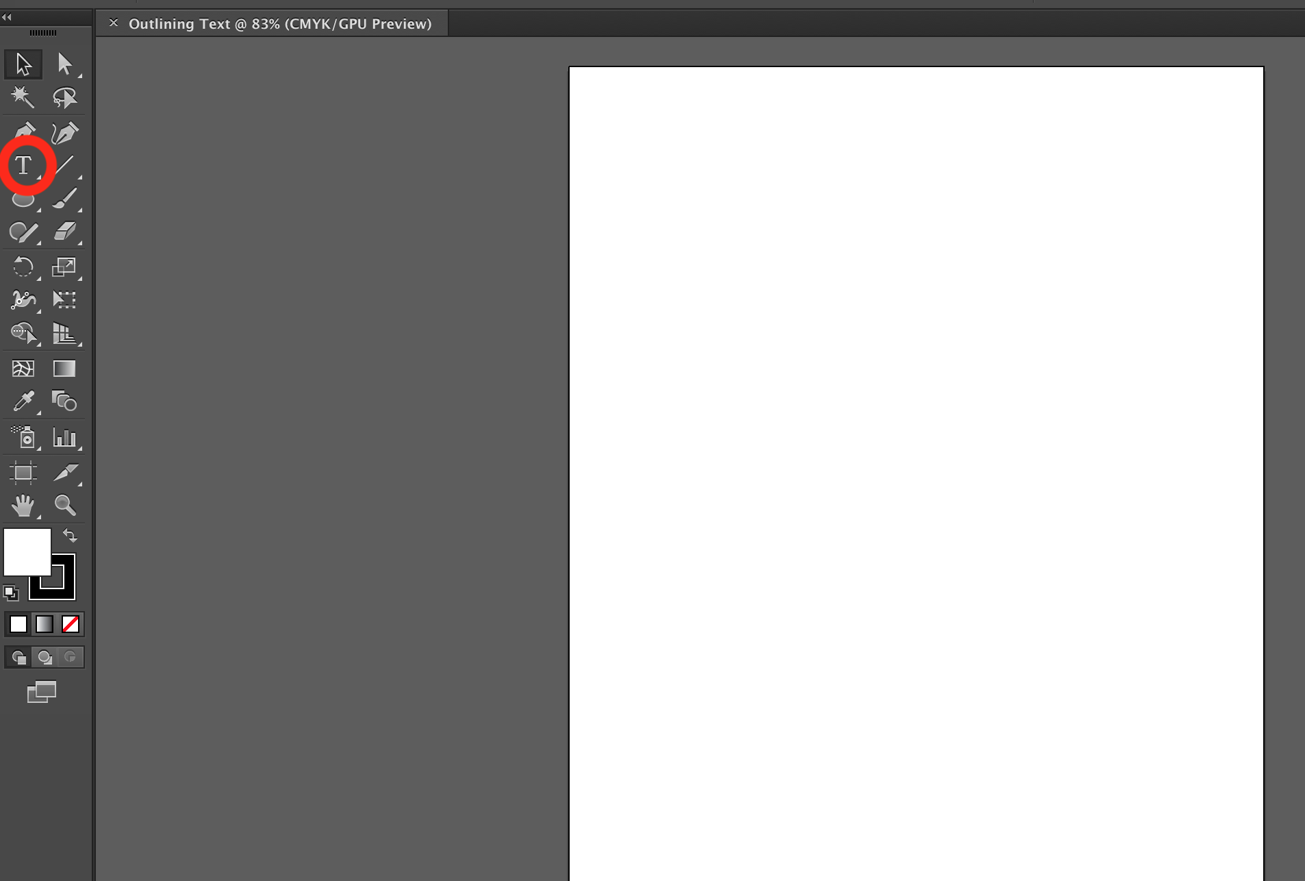 How to add text to an adobe illustrator file using the text tool