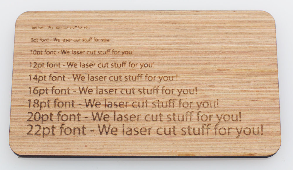 Tiny Text - Sizing Text for Engraving — Laser Cut Co