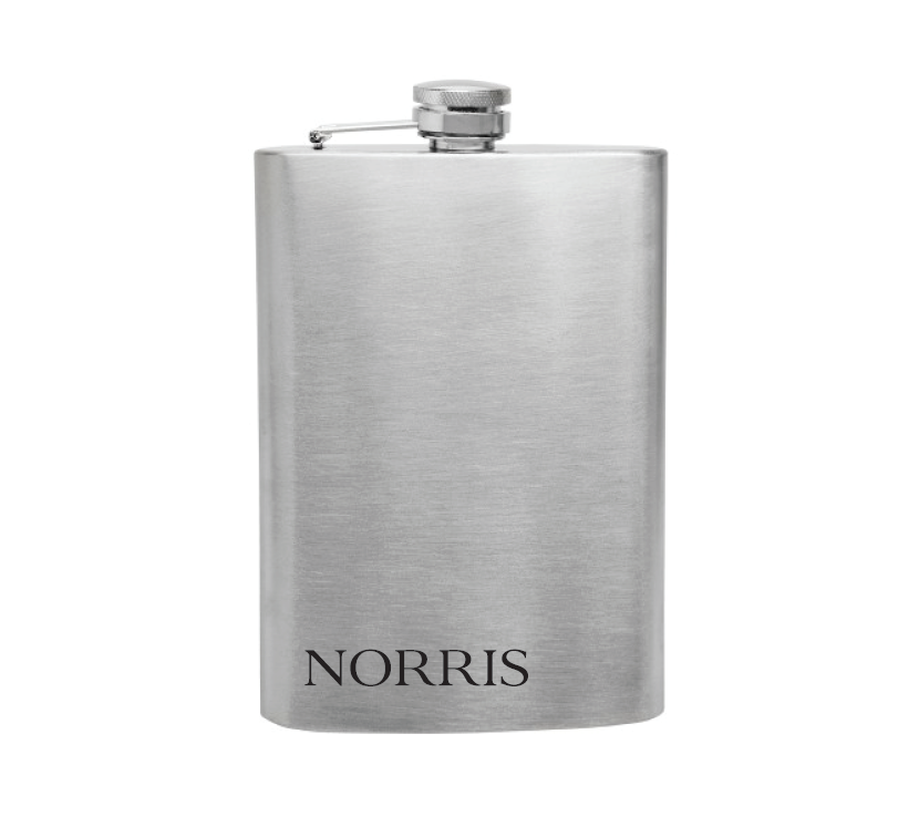 groomsman gift man manly holiday corporate gifting etched stainless steel flask cheers