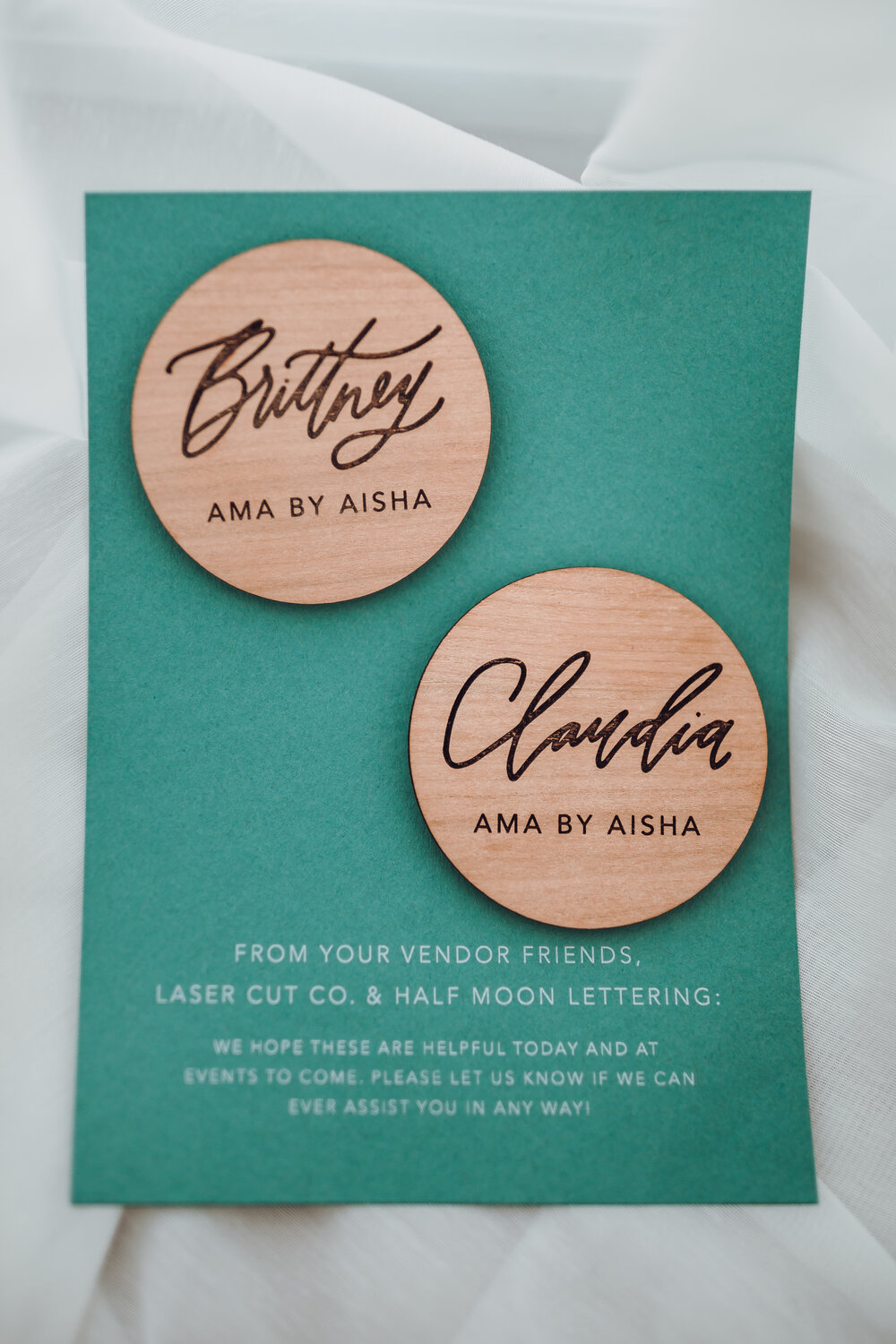 Etched Wooden Name Tags or Badges