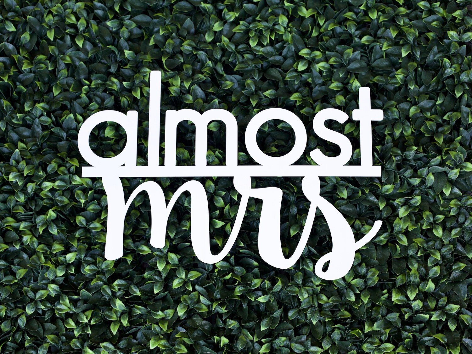 Almost Mrs Baby Shower Engagement Party Backdrop Signage made at Laser Cut Co 