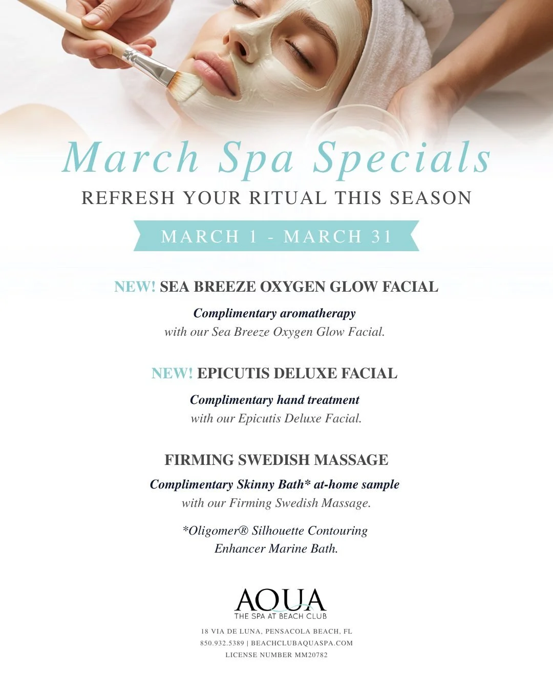 MARCH SPA SPECIALS! 🌿

Step into spring feeling renewed. This month, we&rsquo;re introducing new treatments, elevated rituals, and thoughtful complementary enhancements designed to refresh your mind, body and soul for springtime. 
Book your spa day 