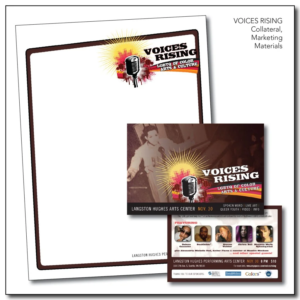 Voices Rising - Logo Design, Collateral Package
