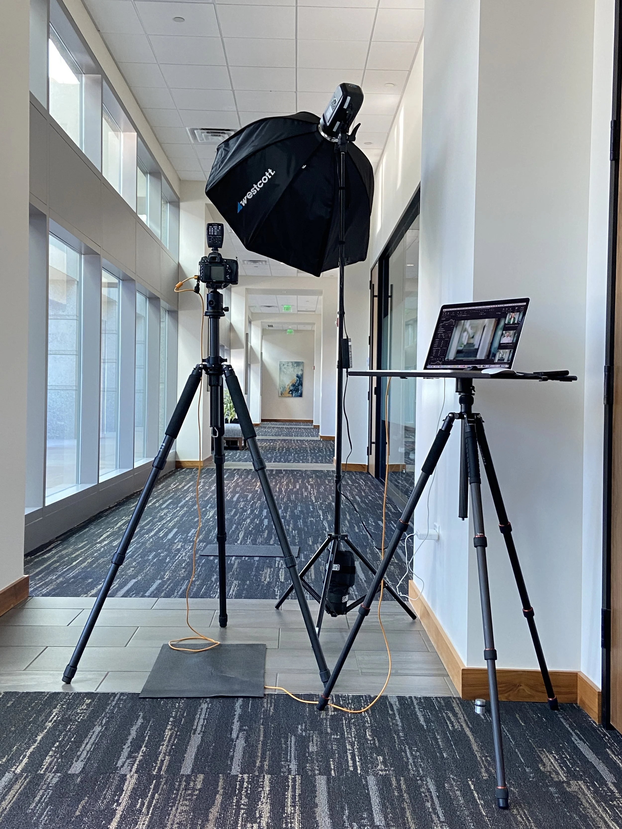  Parker Headshots mobile setup on location in client’s office. 