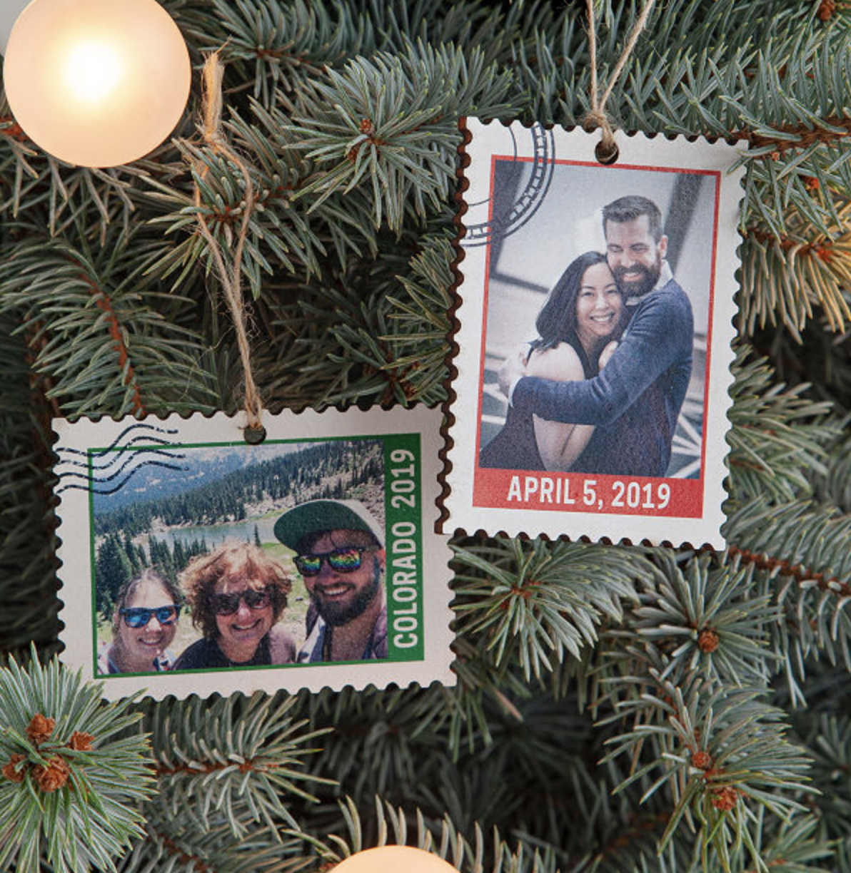 PERSONALIZED PHOTO STAMP ORNAMENT