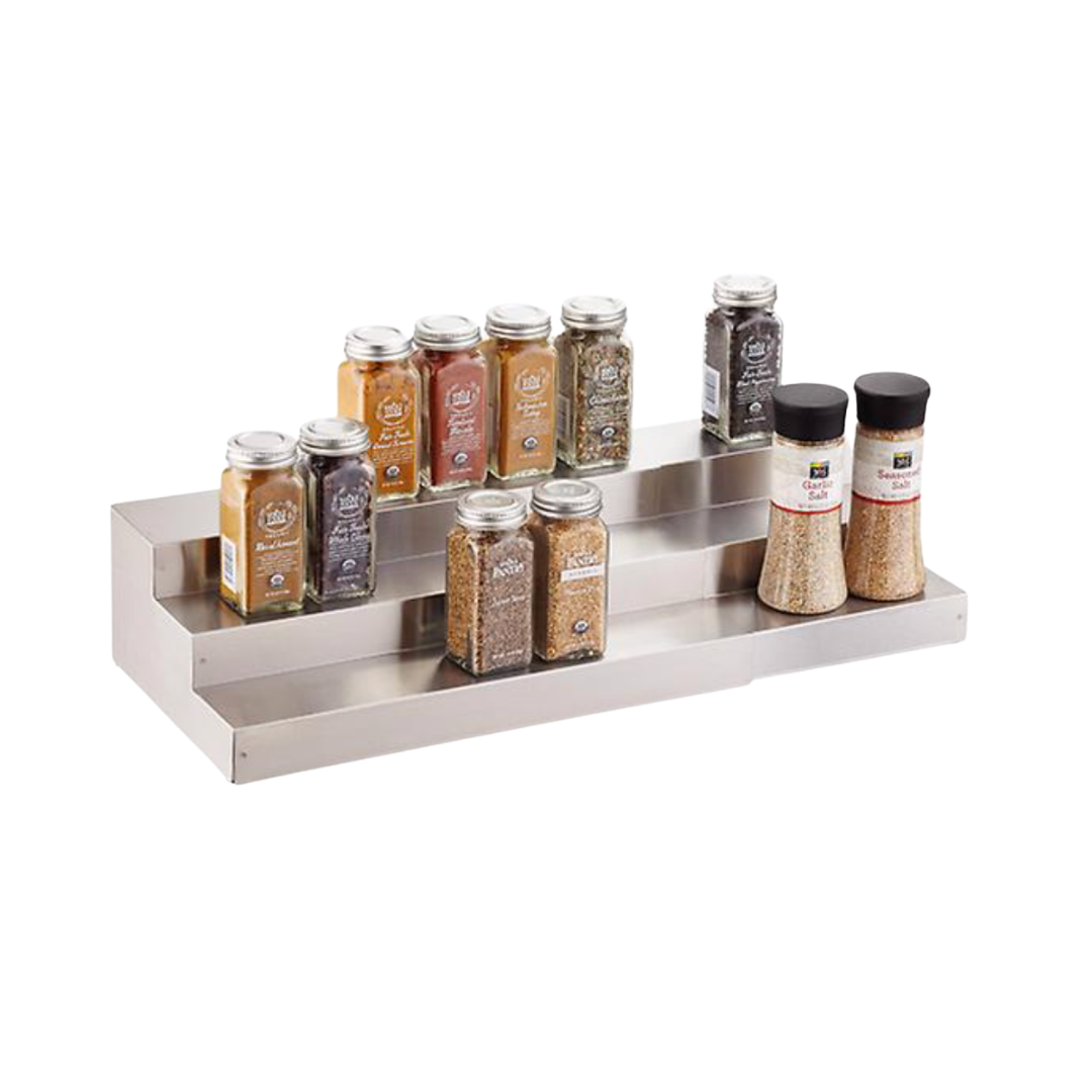 Pinnacle Cookery Bamboo Spice Rack Organizer for Countertop - Eco Friendly Seasoning  Organizer 3-Tier Spice Shelf 