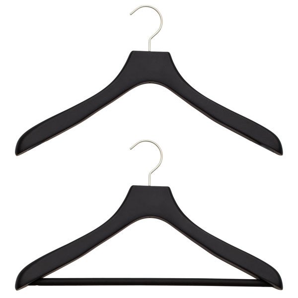 Black Soft Matte Wooden Coat &amp; Suit Hangers