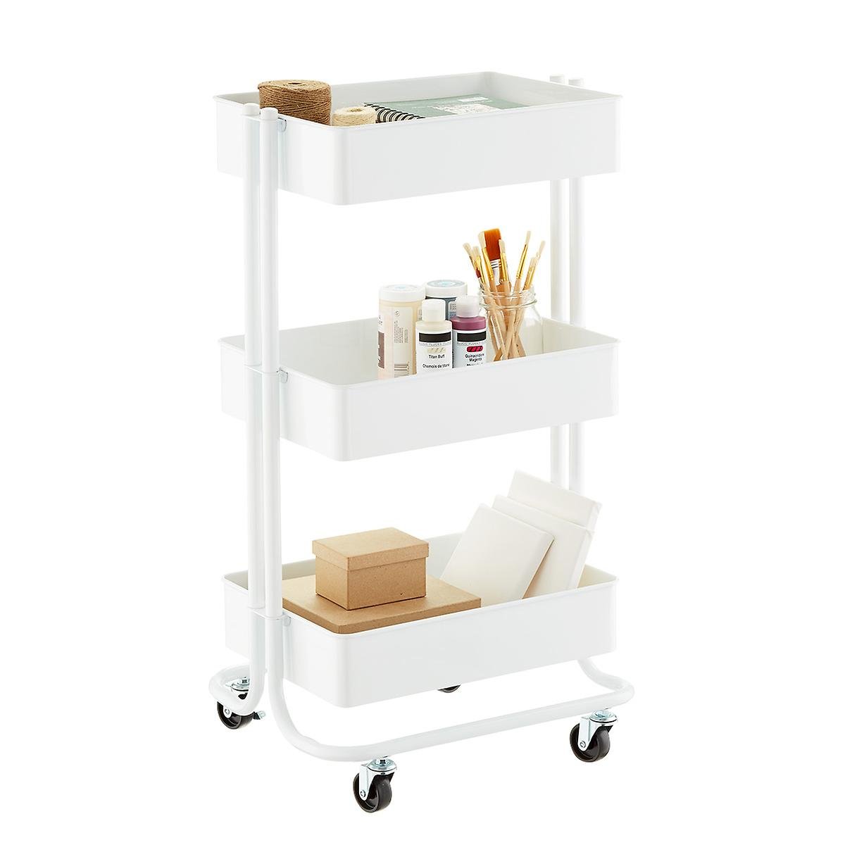 White Rolling Cart