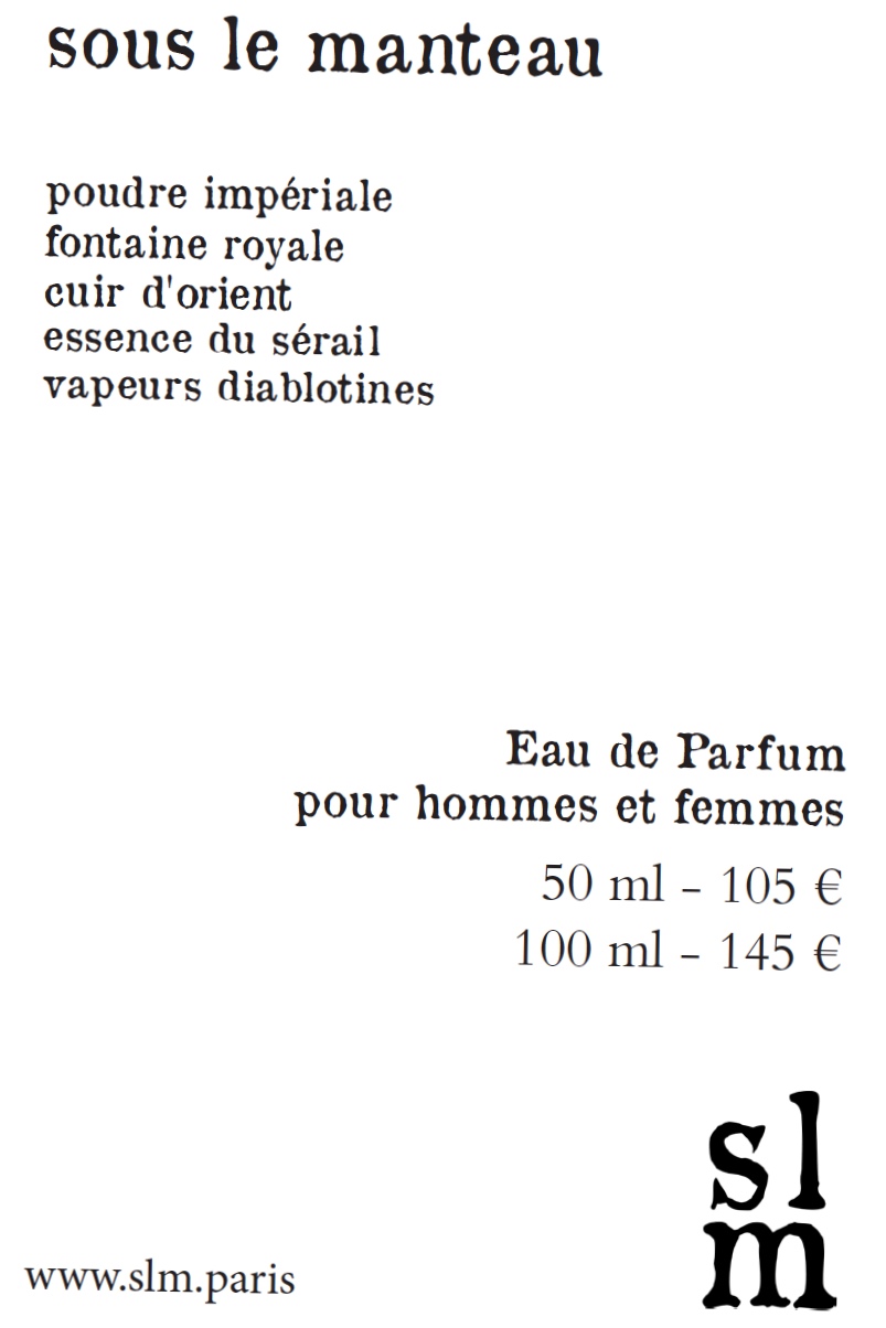 price card for slm.paris