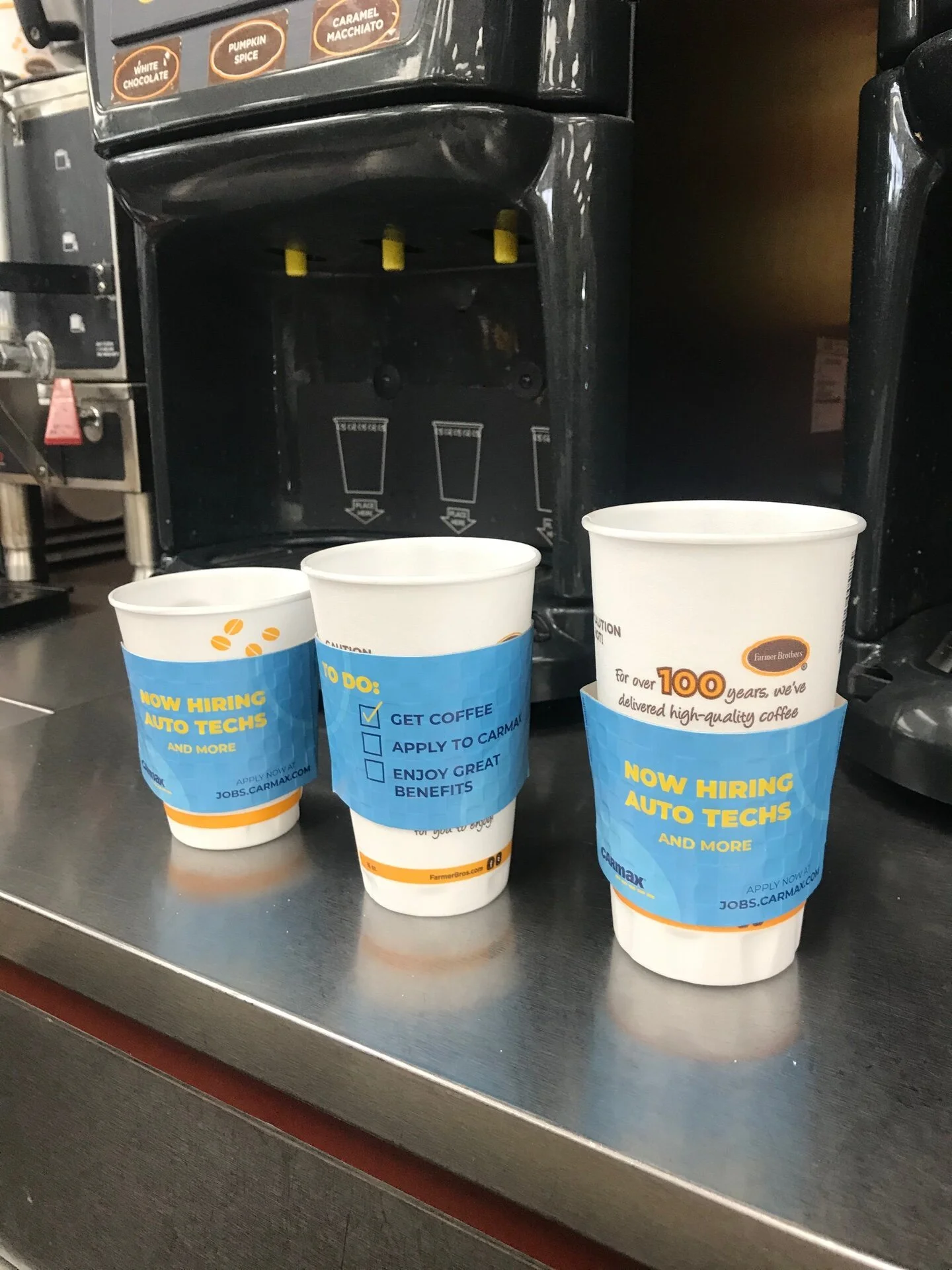 COFFEE SLEEVES FOR CARMAX