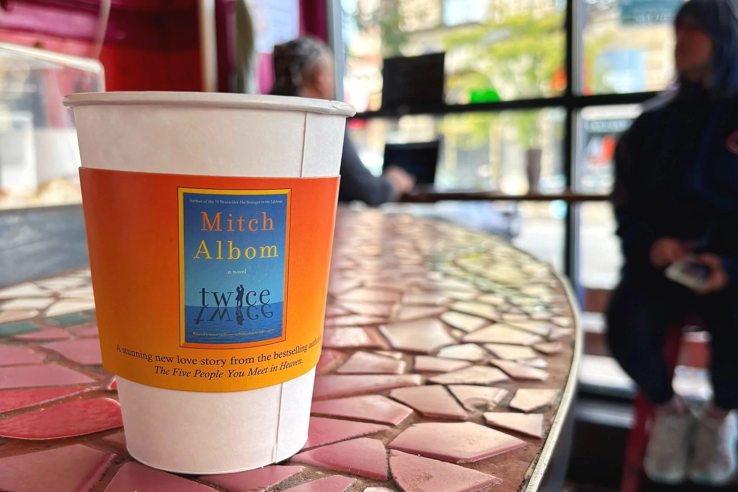 Coffee Sleeves Roll Out for Mitch Albom's Book Release in 4 Cities!