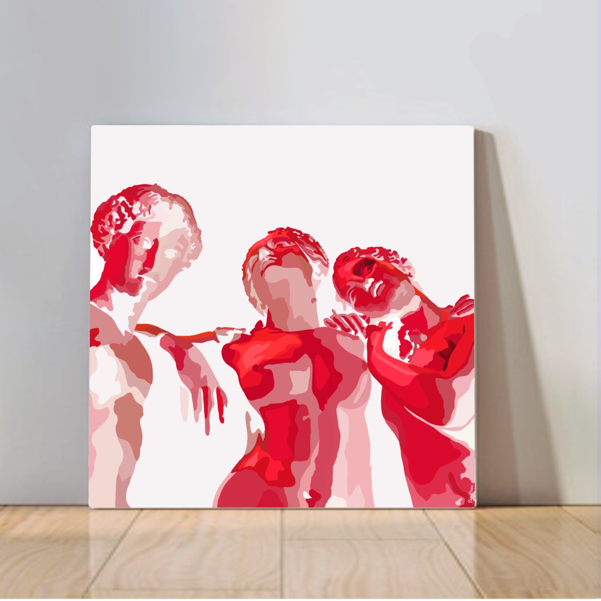 3 Graces Remastered, Inverted- Canvas