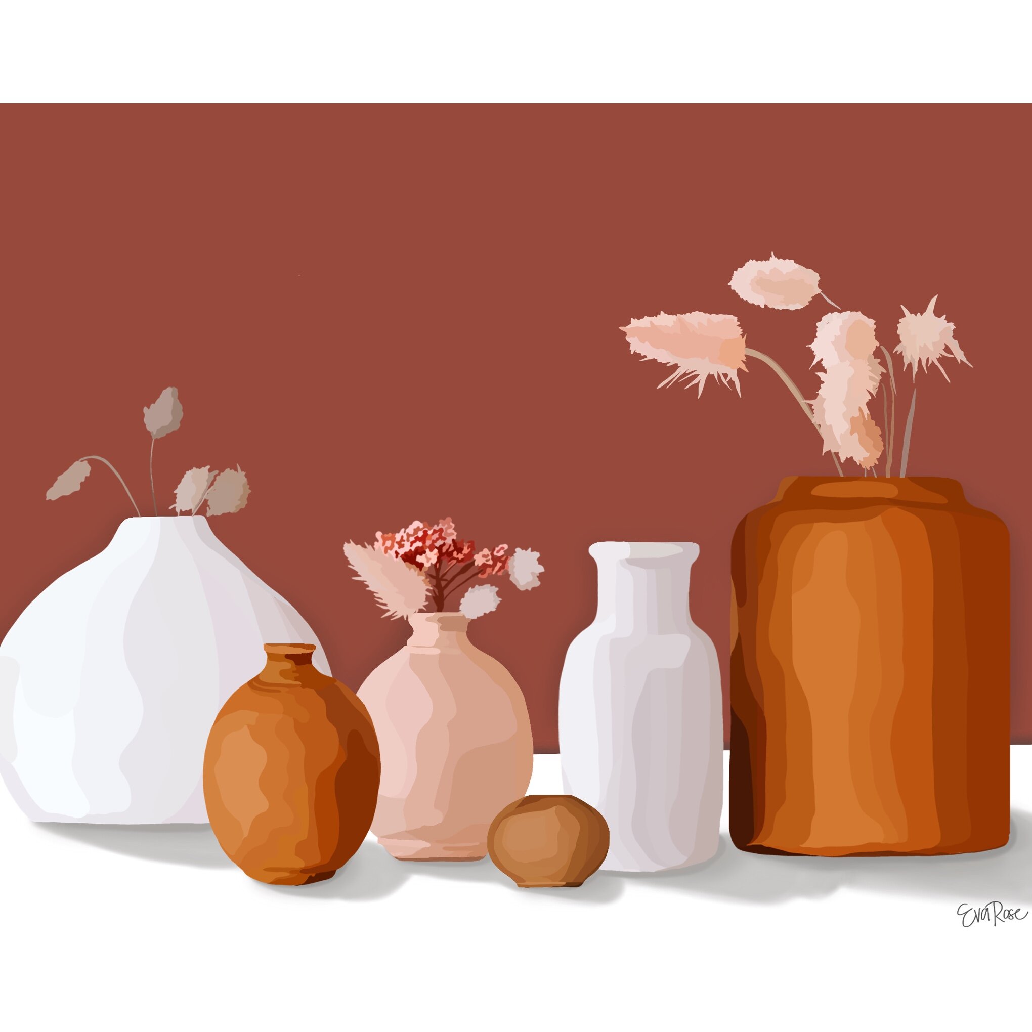 Terra-cotta Ceramic Vases 