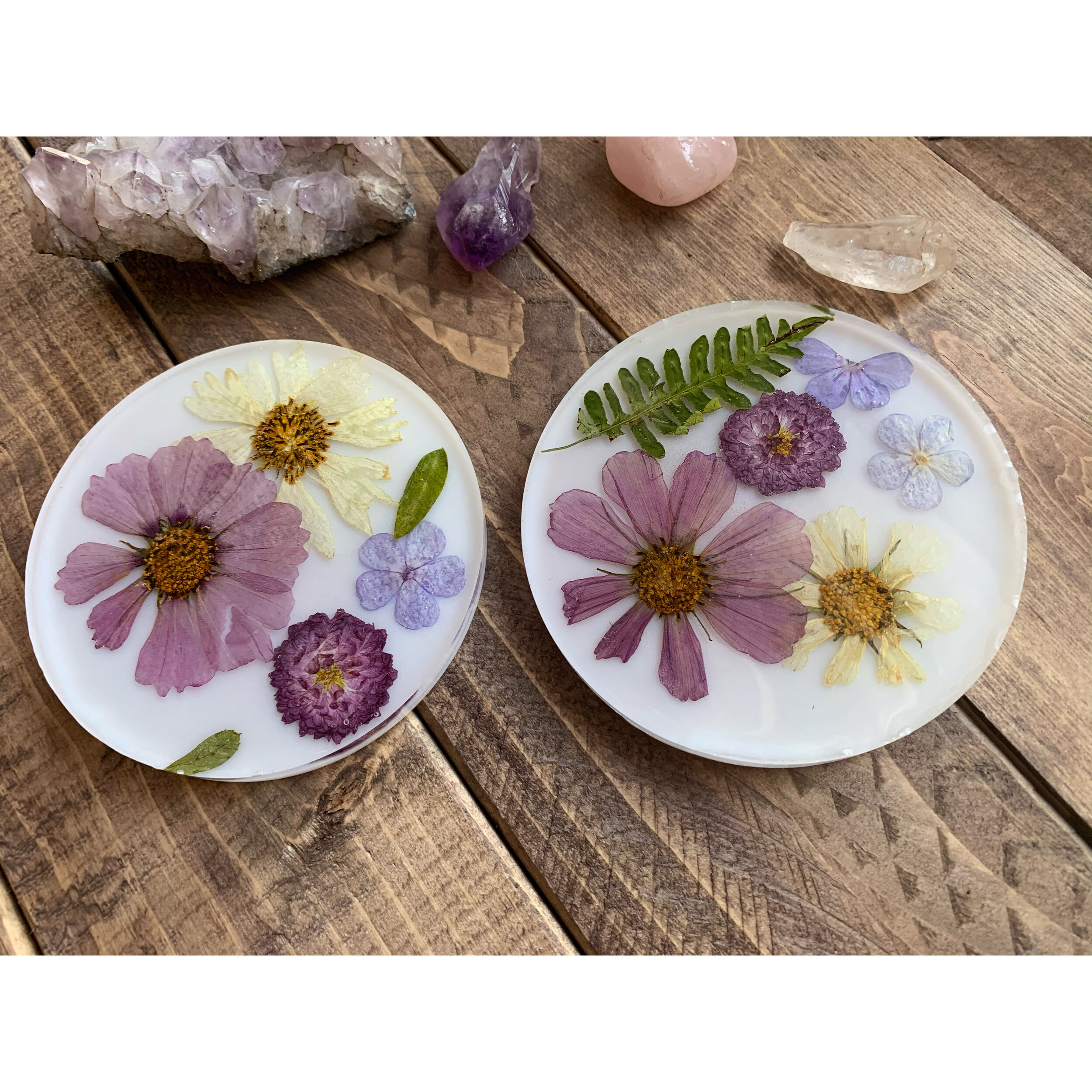 White Flower Coasters