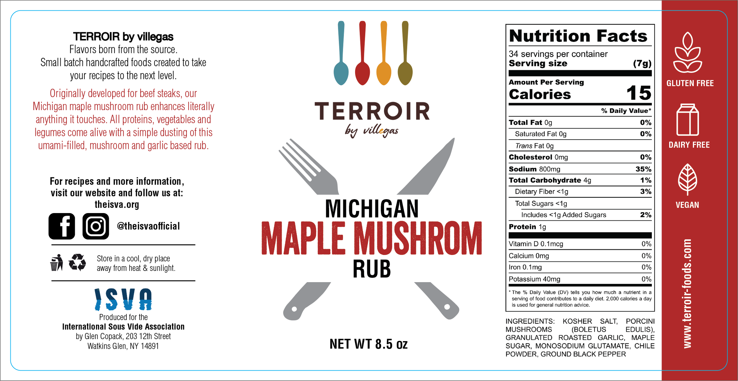 Terroir Rub - Michigan Maple Mushroom (8 oz)
