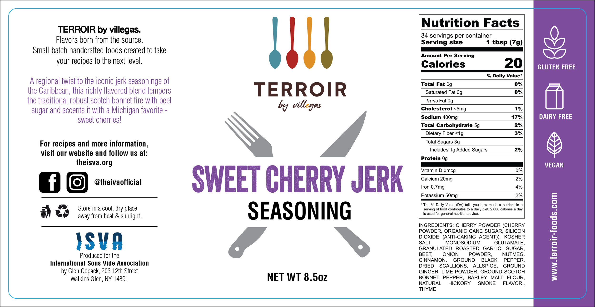 Terroir Rub - Wild Cherry Jerk Rub (8 oz)