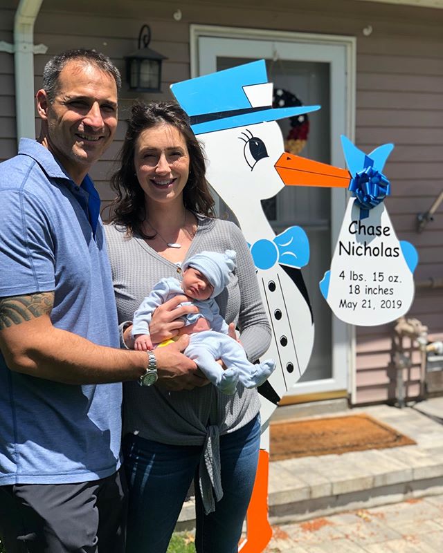 my favorite stork to date 💙 chase nicholas we love you so! #welcomehomebaby#westchesterstork#newbaby#newborn#storkrentals#westchestermoms#birthannouncement