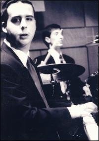 Photo from Opperman's debut performance at Berklee College of Music - Feb. 9, 1999 w/drummer John Duran Photo by Julie Schrieber.