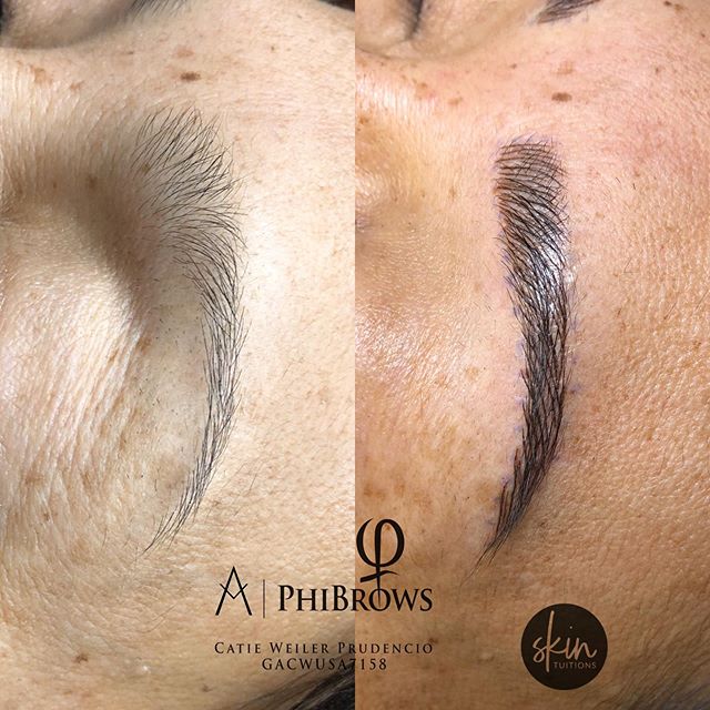 Still swooning over these brows from last night! 💗Gave the shape more symmetry by adding a more defined head and thicker look overall. They came out very natural and fluffy. ✨
.
.
.
#skintuitions #saturdaynightdate #microblading #phibrows #phibrowsa