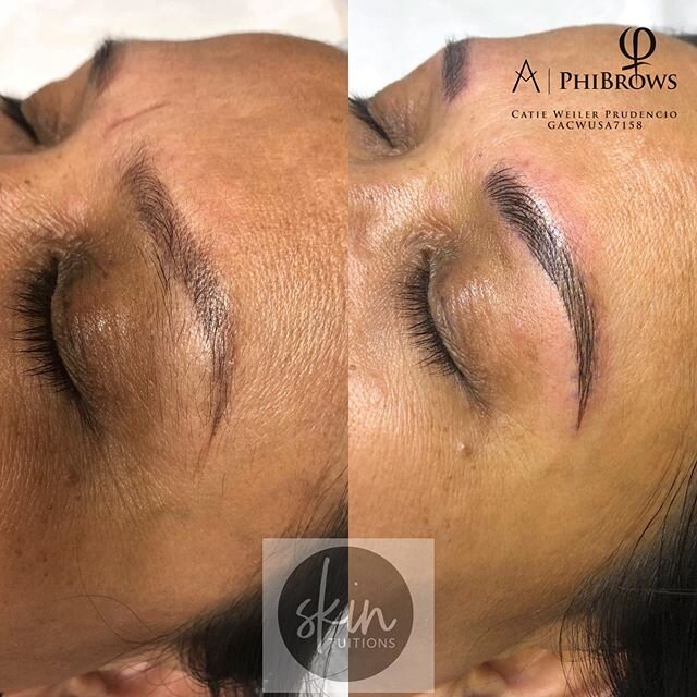 Fridays are for giving lovely clients fabulous brows! I had the opportunity to work on this lovely client today. She had previous microblading done by another artist about a year ago. We did some shape and shade correction. Love the results! ✨
.
.
.
