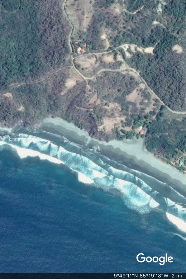 Google earth photo showing location of property