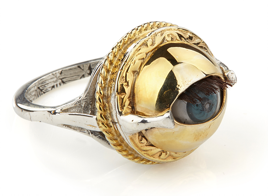 Mini Winking Dolly Eye Ring