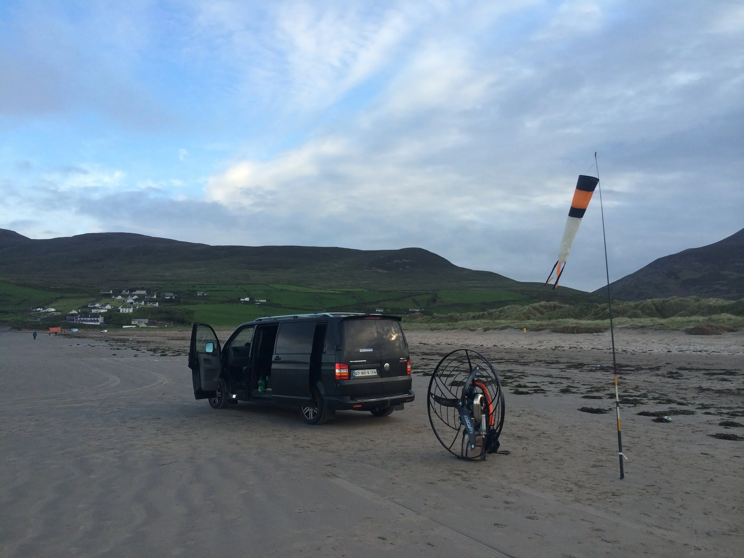 Malin to Mizin Paraflight stop off for Mike O’Shea. Filming for Vodafone